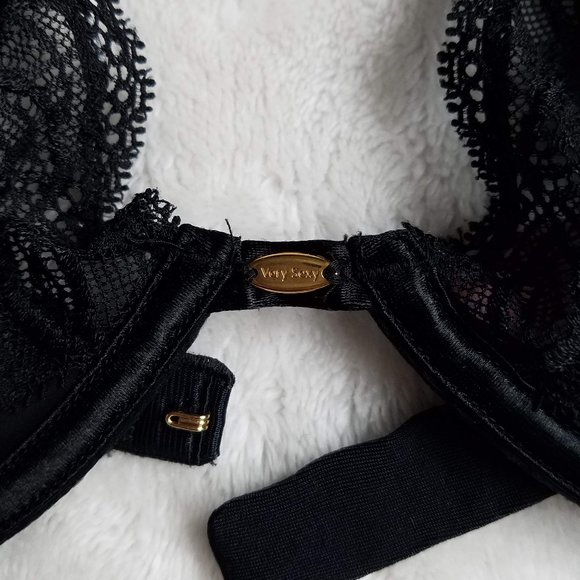 NWOT Victoria's Secret Very Sexy Black Lace Bra - Picture 4 of 9